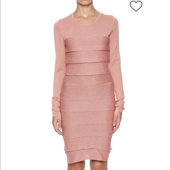 BCBGMAXAZRIA BLUSH MARIAH DRESS SIZE SMALL - Picture 3 of 9